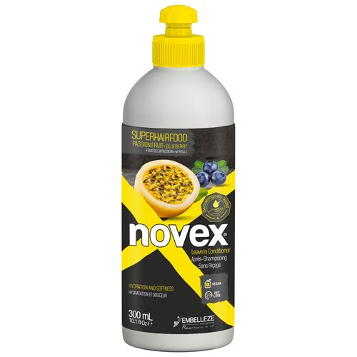 Leave-in cream Novex SuperHairFood Passio Fruit and Blueberry vegan 300ml