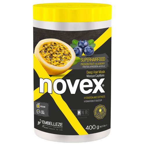 Mascarilla Novex SuperHairFood Maracuyá y Arándanos vegano 400g