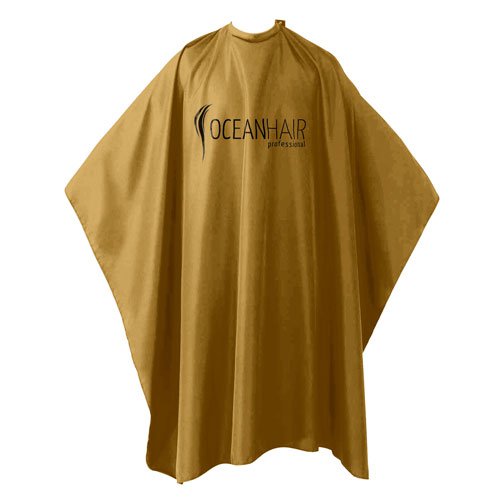 Capa de Tratamiento Ocean Hair Tools dorada con logotipo