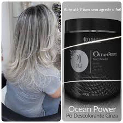 Polvo Decolorante Ocean Hair Gris Ultra Rápido 400g