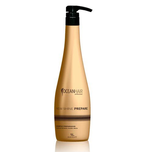 Kit Alisado Ocean Hair New Shine Keratin Ácido Hialurónico 2x1L