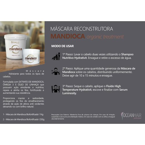 Mascarilla Ocean Hair Mandioca crecimiento 1Kg