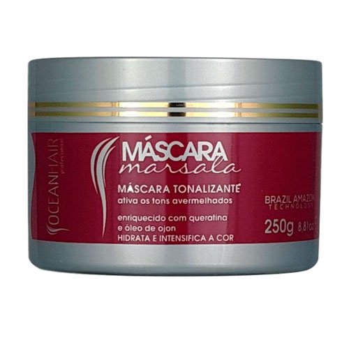 Mascarilla Matizadora Ocean Hair Marsala Rojo 250g