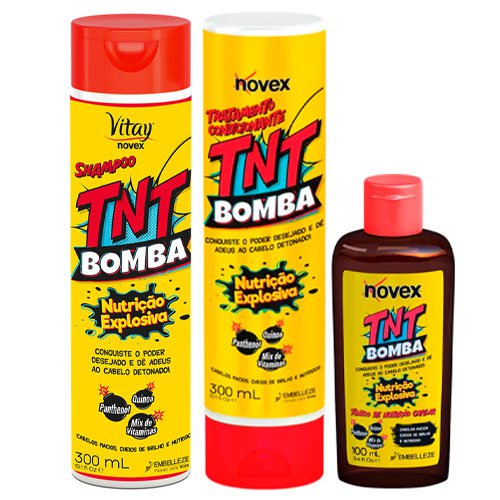 Pack Mantenimiento Novex TNT Bomba Explosiva 3 productos