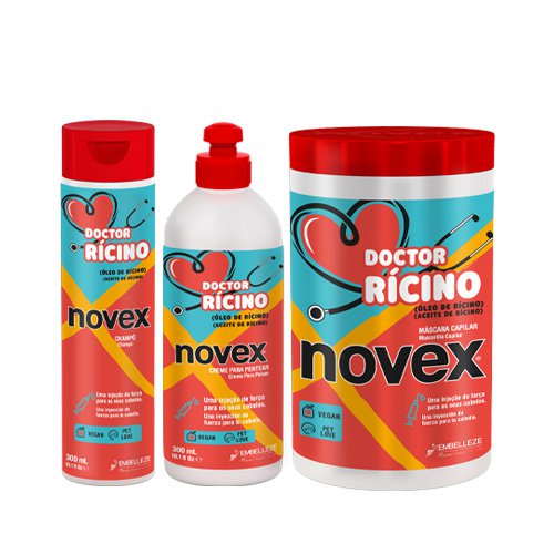 Pack Mantenimiento Novex Doctor Ricino vegano 3 productos