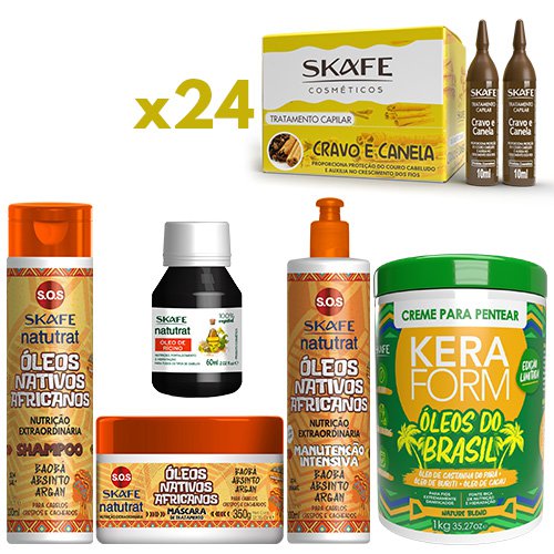 Pack Mantenimiento Skafe Natutrat Afro Hair Aceites 29 productos