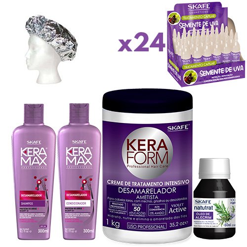 Pack Mantenimiento Skafe Keramax Blond Desamarillador 29 productos