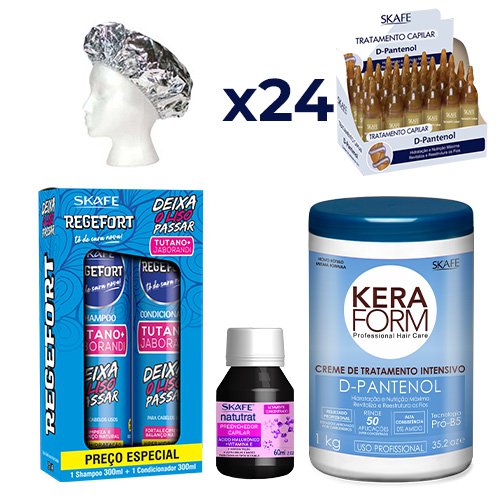 Maintenance pack Skafe Regefort Moisturized Straight Hair 29 products