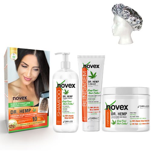 Treatment pack brazilian straightening Novex Dr Hemp organic 4 products