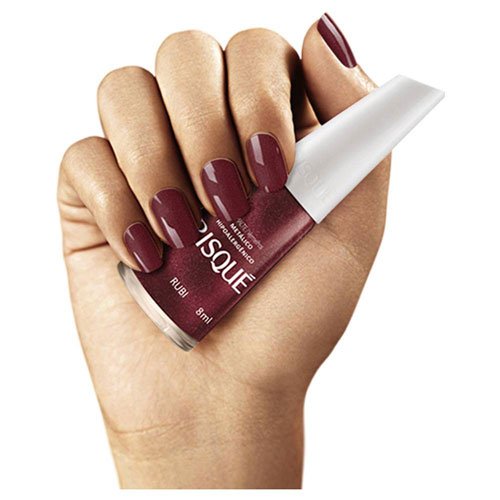 Nail polish Risqué Rubi red metallic 8ml