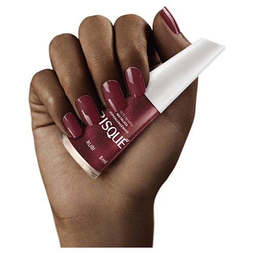 Nail polish Risqué Rubi red metallic 8ml