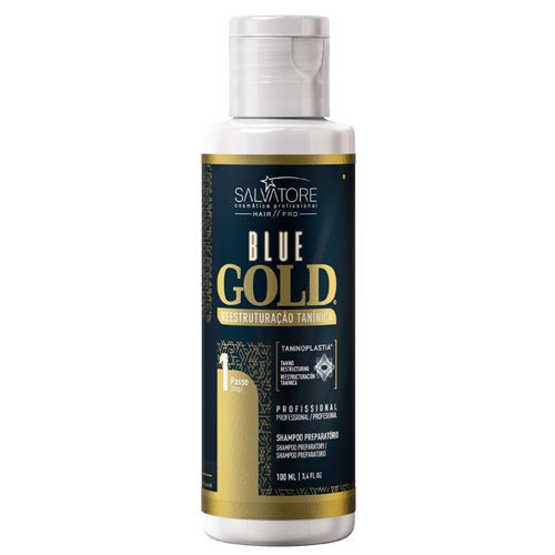 Champú anionizador Salvatore Cosméticos Blue Gold Premium Taninoplastia 100ml