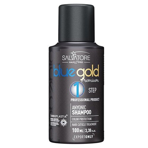 Champú anionizador Salvatore Cosméticos Blue Gold Premium Taninoplastia 100ml Champú anionizador Salvatore Cosméticos Blue Gold Premium Taninoplastia 100ml