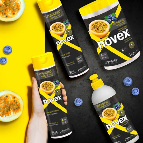 Pack Mantenimiento Novex SuperHairFood Maracuyá y Arándanos 4 productos