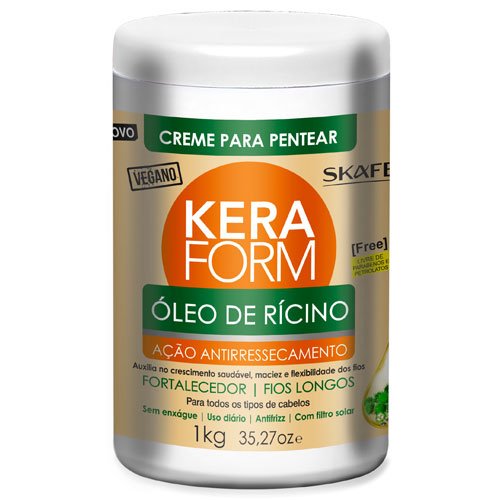 Leave-in cream Skafe Keraform Castor Oil vegan 1Kg Leave-in cream Skafe Keraform Castor Oil vegan 1Kg