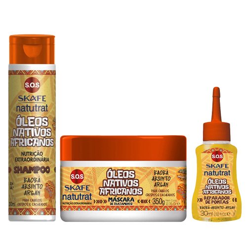 Pack Mantenimiento Skafe Natutrat Afro Hair Aceites 3 productos