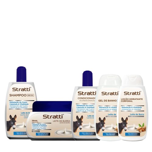 Pack mantenimiento Stratti Leche de Burra, Retinol & Keratina 6 productos