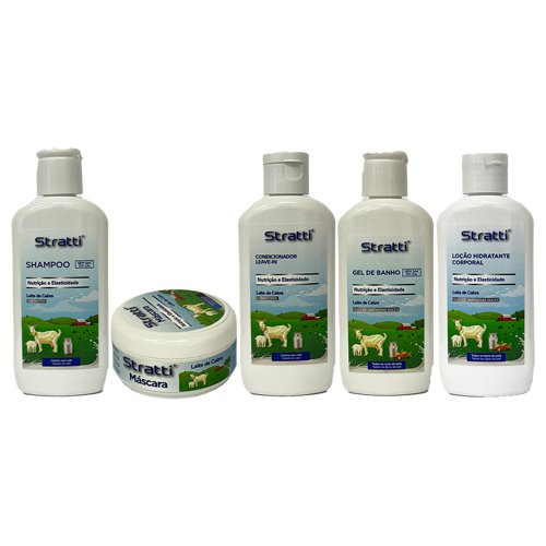 Pack mantenimiento Stratti Leche de Cabra, D-Pantenol & Keratina 5x100ml