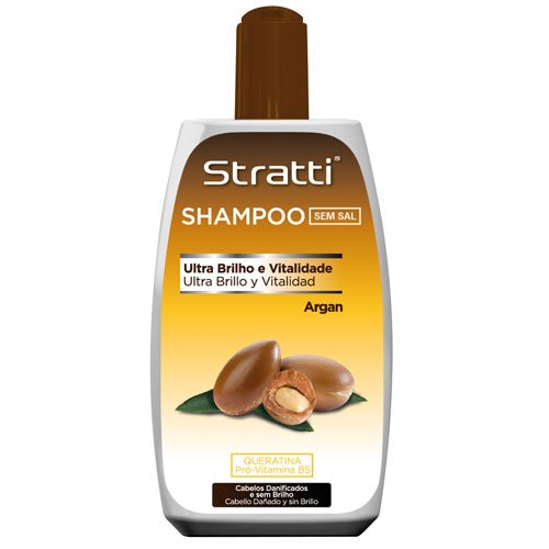 Shampoo Stratti Argan extra shine with keratin salt-free 400ml