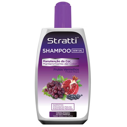 Shampoo Stratti Red Fruits intense color with keratin salt-free 400ml