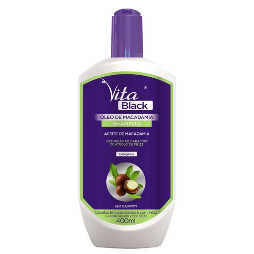 Shampoo Vitablack Macadamia salt & sulfate free 400ml