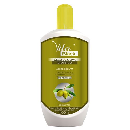 Shampoo Vitablack Olive Oil and Shea Butter salt & sulfate free 400ml