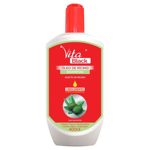 Champú VitaBlack Aceite de Ricino sin sal y sin sulfatos 400ml