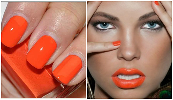 Esmaltes de uñas naranja
