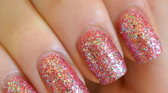 Esmaltes de uñas con purpurina