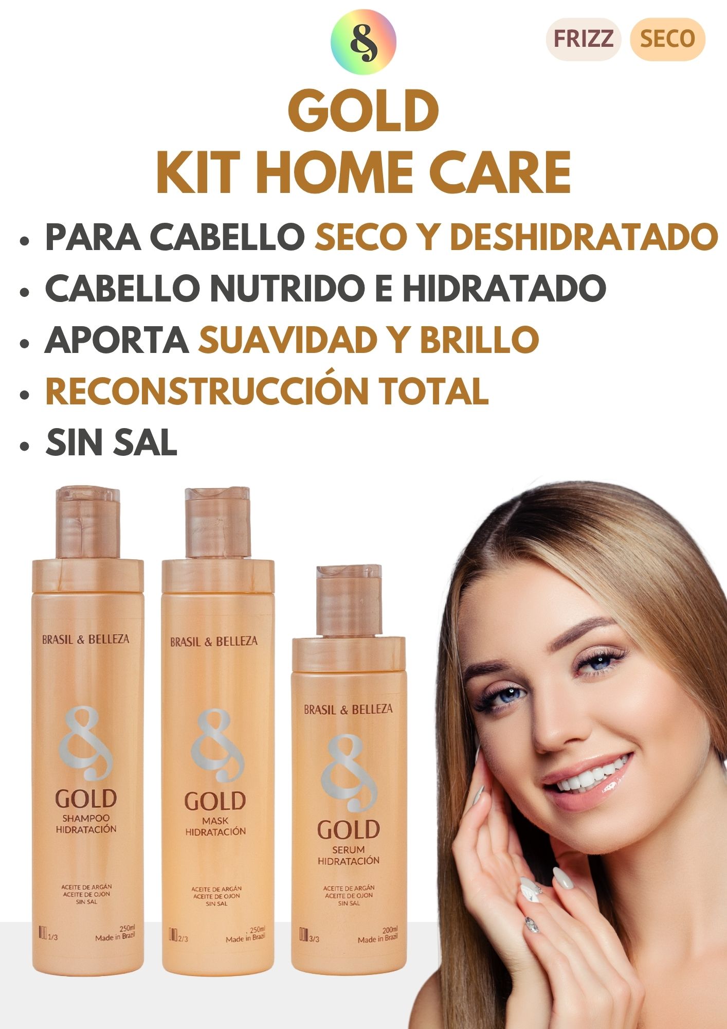 B&B Gold Argan y Ojon Hidratacion