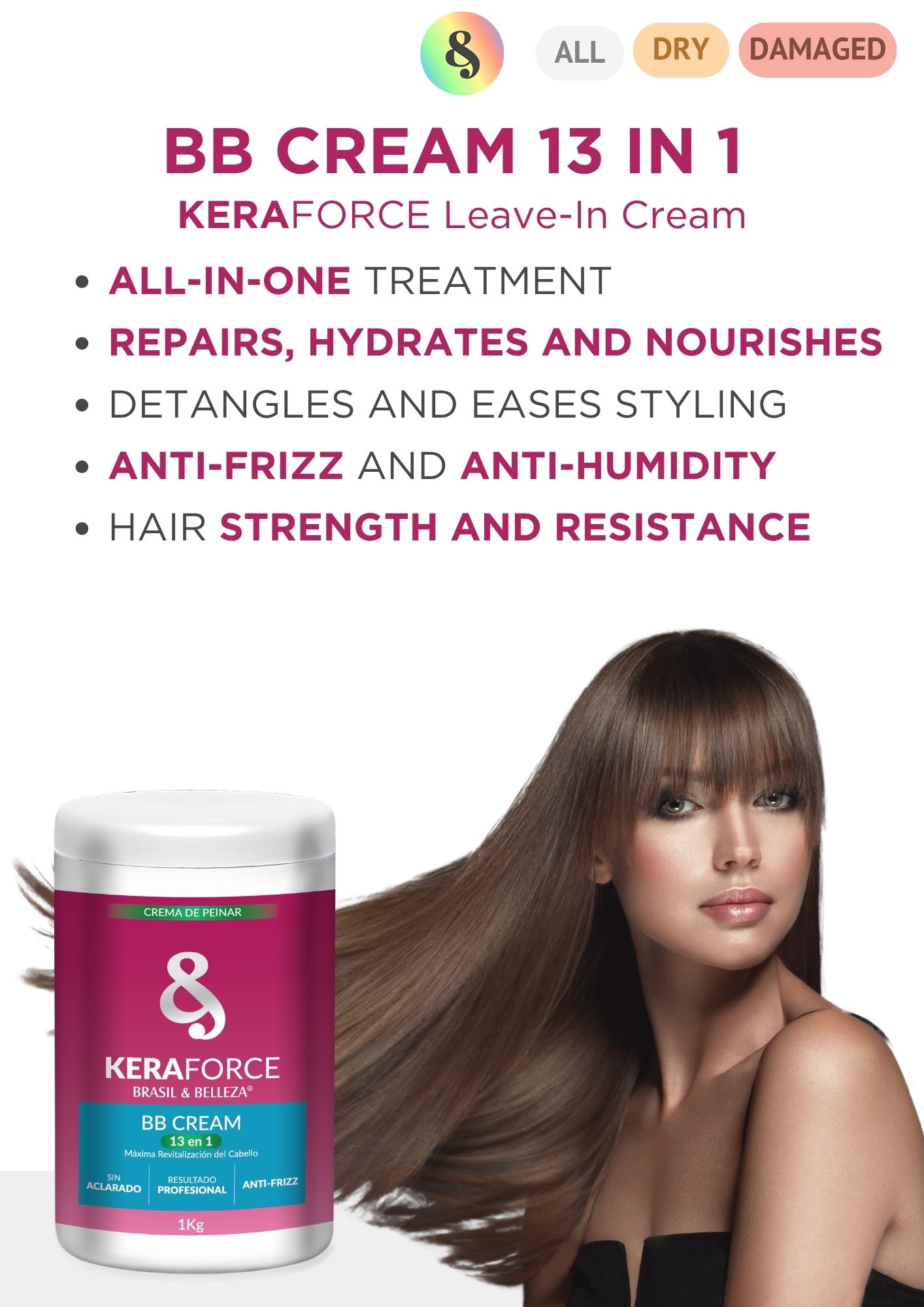 Crema de Peinar B&B Keraforce Amo Mis Rizos