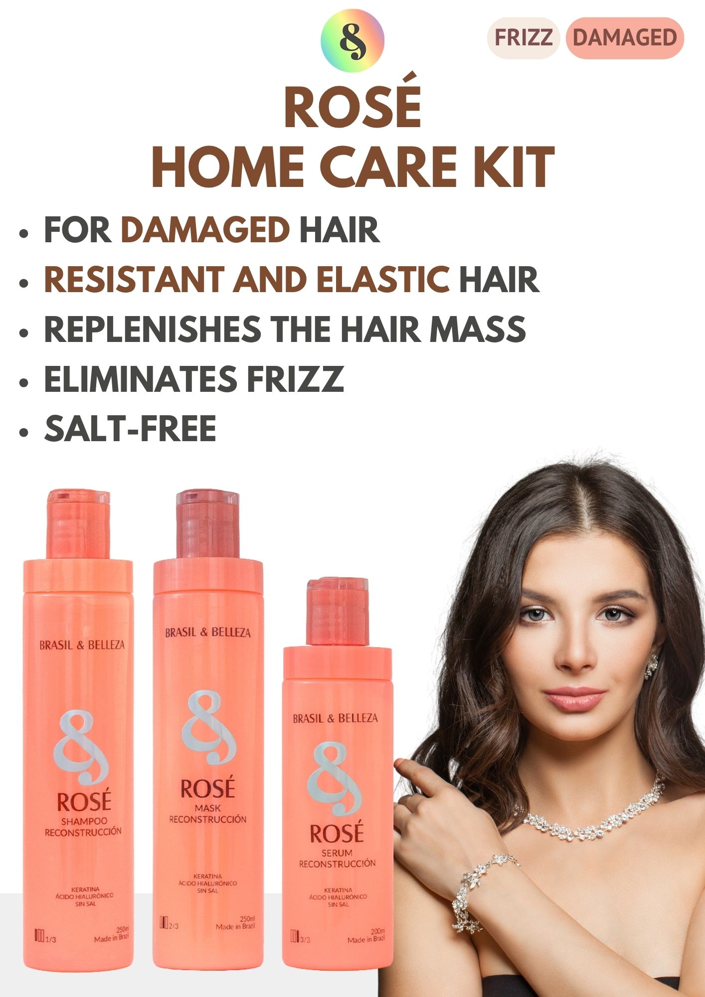 B&B Rose Keratina y Hialuronico Reconstruccion