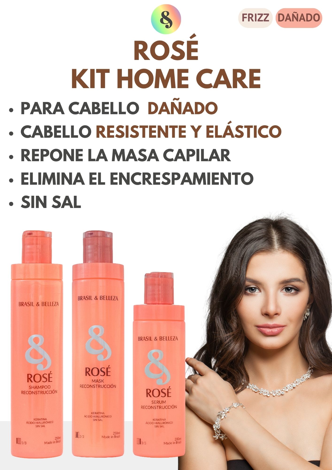 B&B Rose Keratina y Hialuronico Reconstruccion