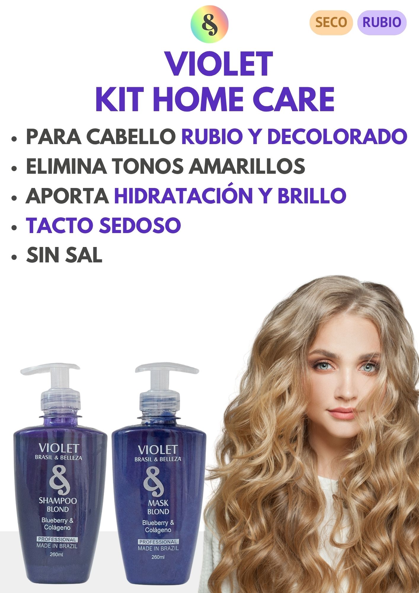 B&B Violet Blueberry y Colageno Blond