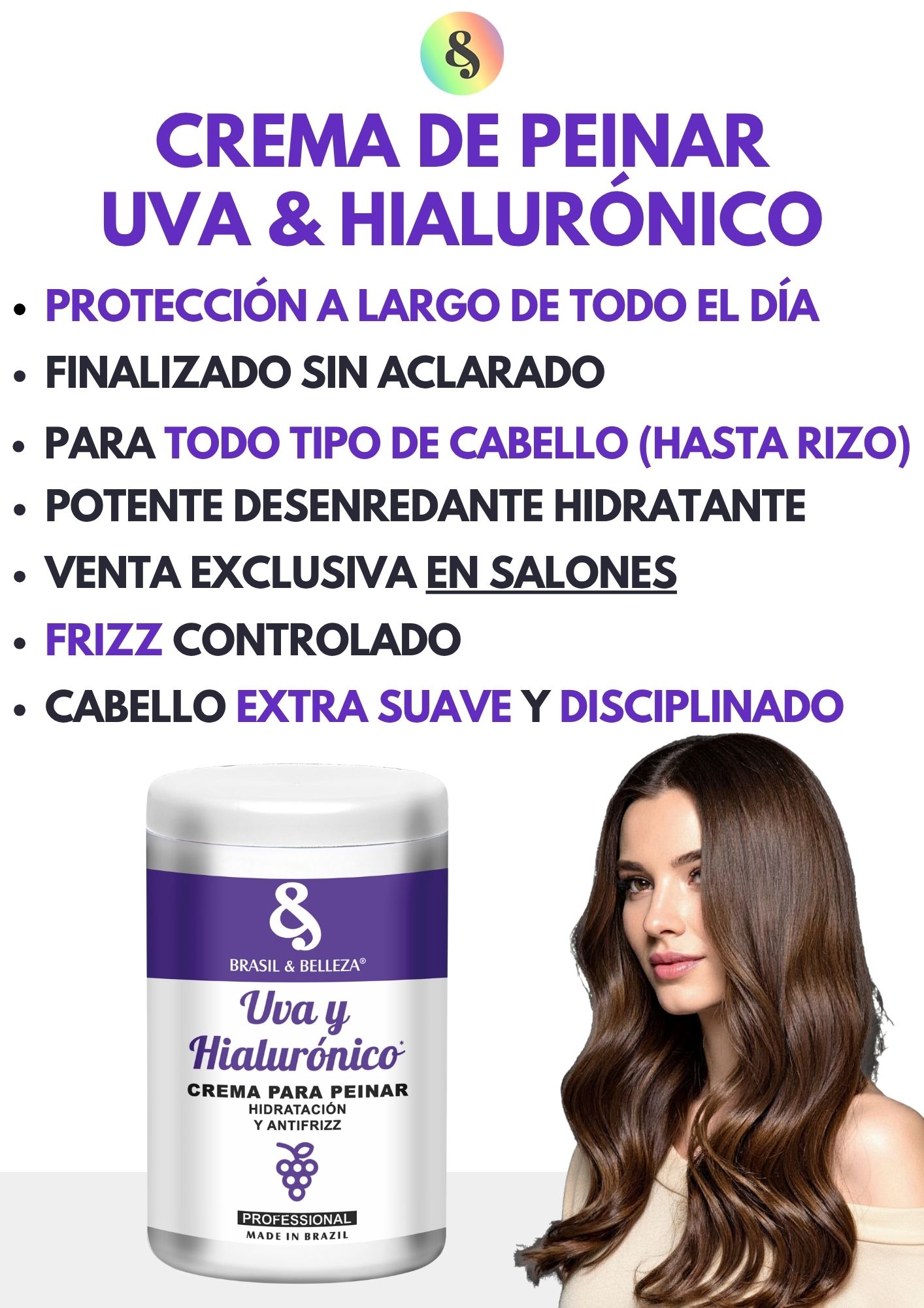 Crema de peinar Uva y Hialurónico