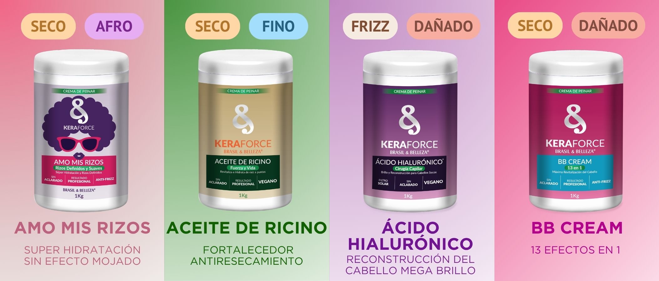 B&B Keraforce Cremas de Peinar Profesionales
