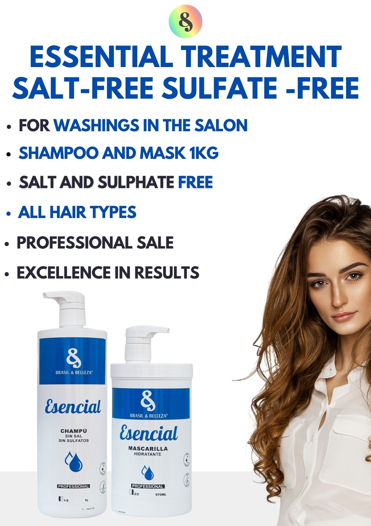 B&B Essential Shampoo Without Salt Without Sulfates 1L