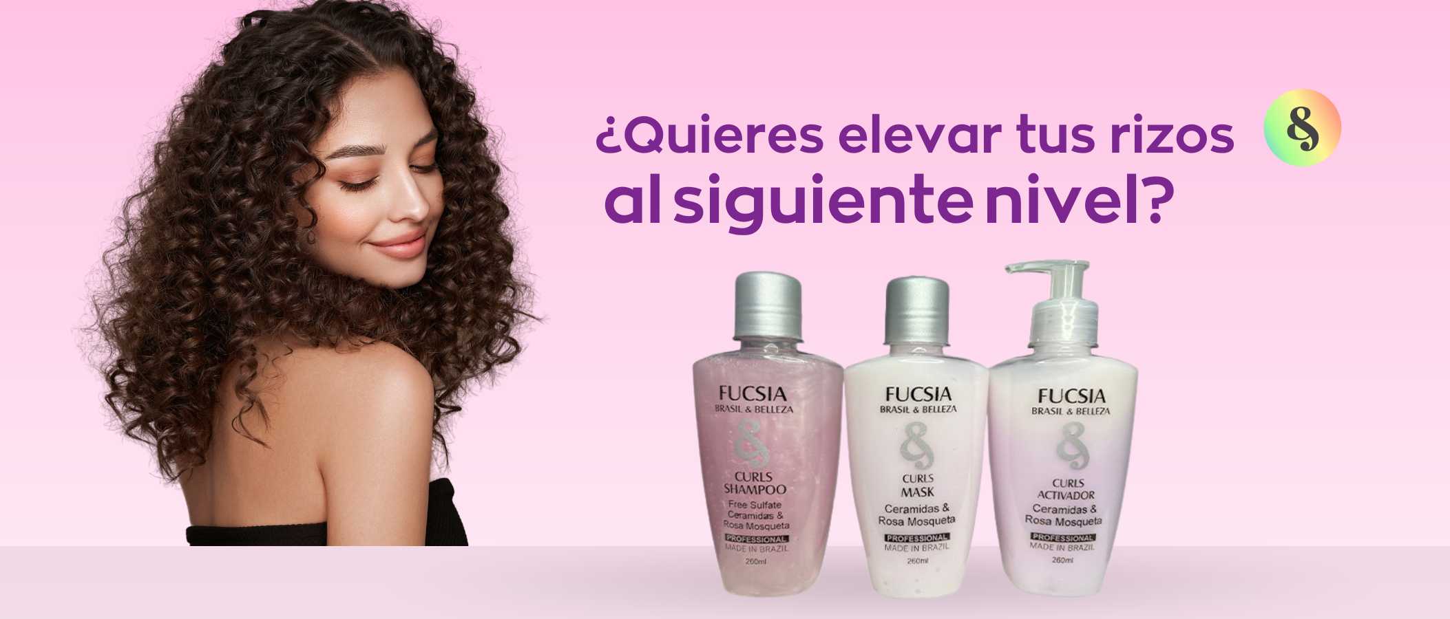 B&B Fucsia Ceramidas y Rosa Mosqueta Curly Low Poo