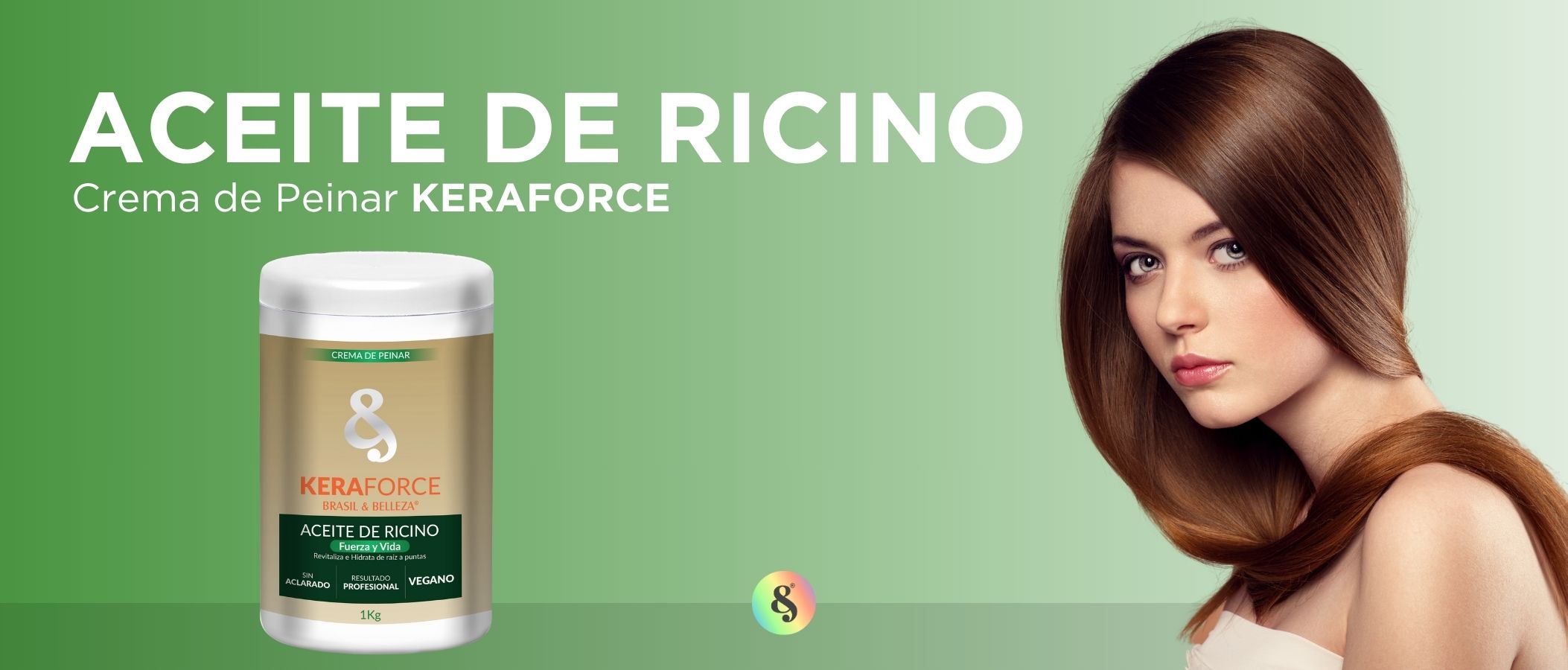 Crema de Peinar B&B Keraforce Aceite de Ricino vegana