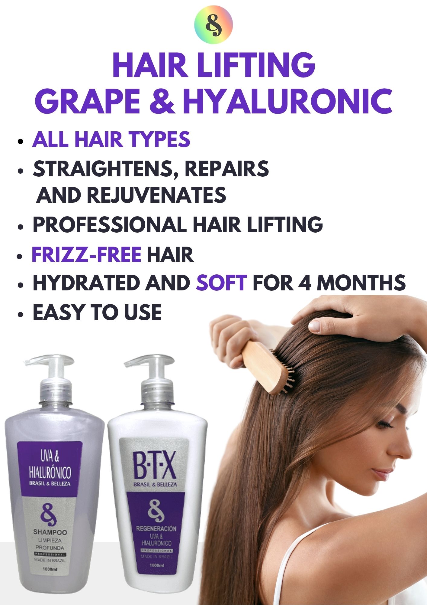 B&B Grape & Hyaluronic Hair Lifting Kit BTX 2x1Kg