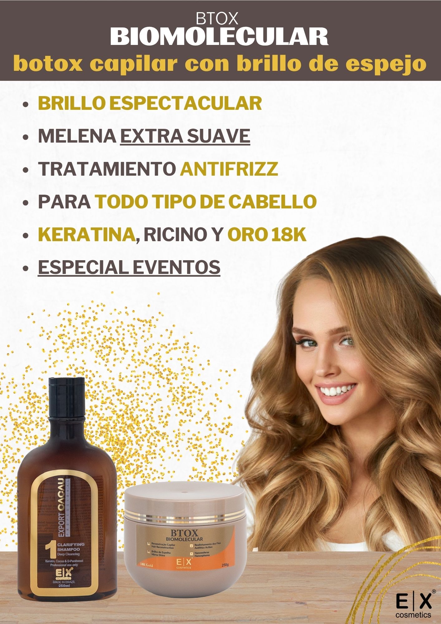 Kit Botox Capilar Export Cacau BTox Biomolecular 2x500g
