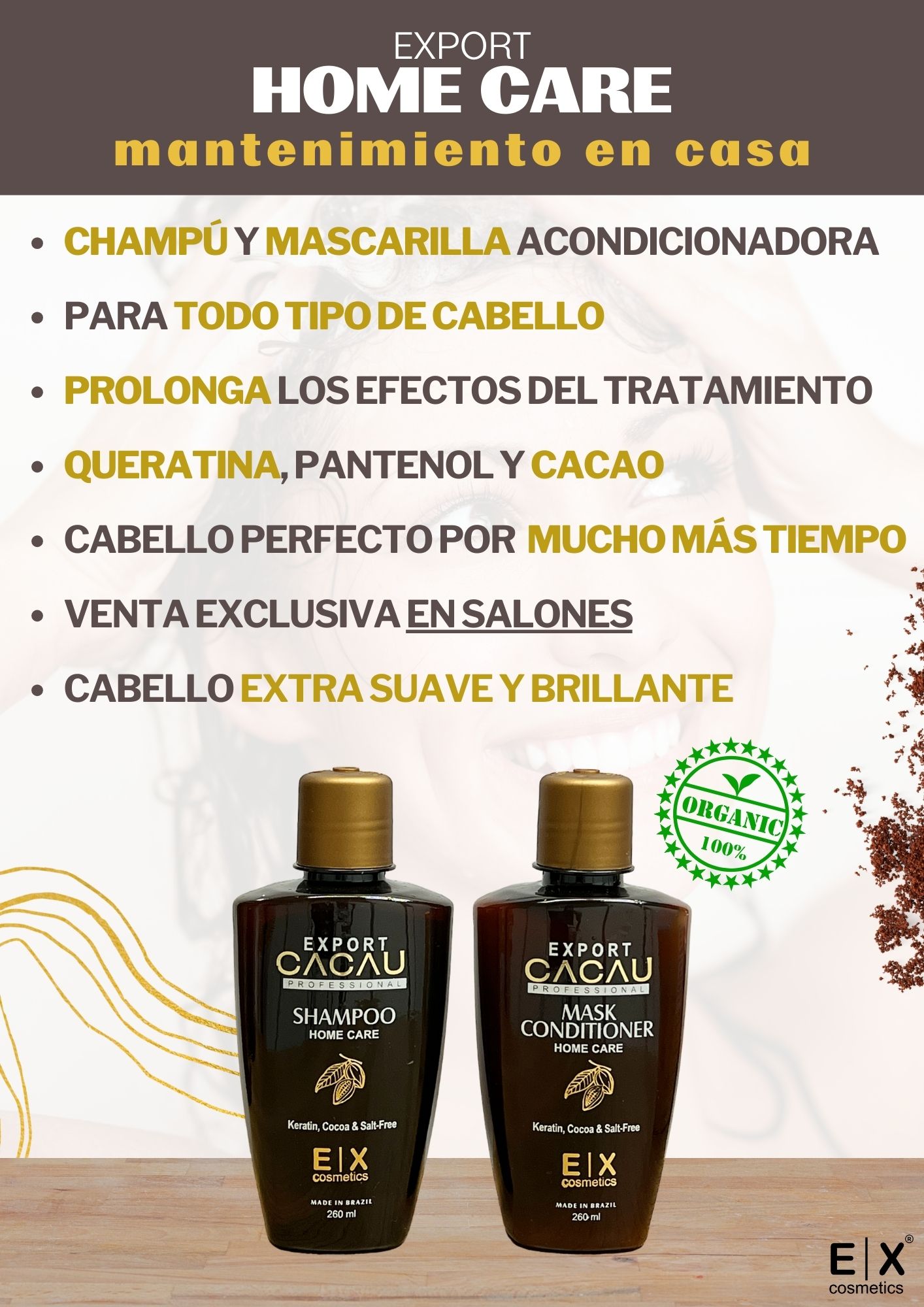 Export Cacau Home Care sin sal 260ml