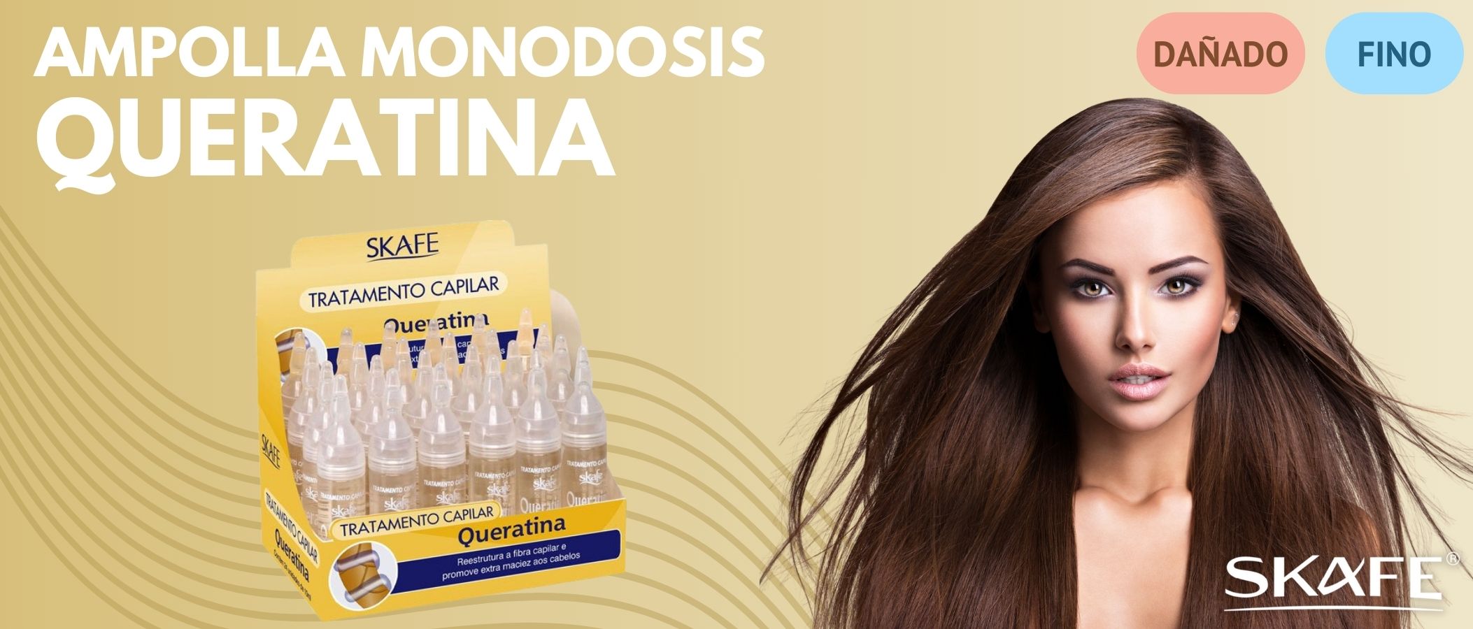 Ampolla Monodosis Skafe Queratina Brasileña 10ml