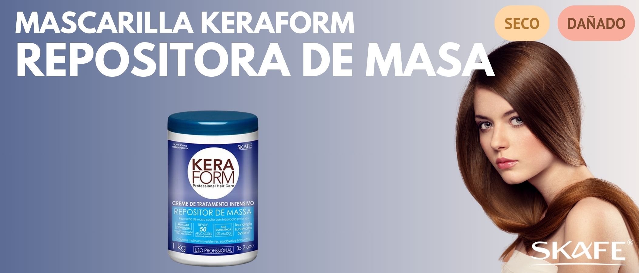 Mascarilla Profesional Skafe Keraform Repositor de Masa 1Kg