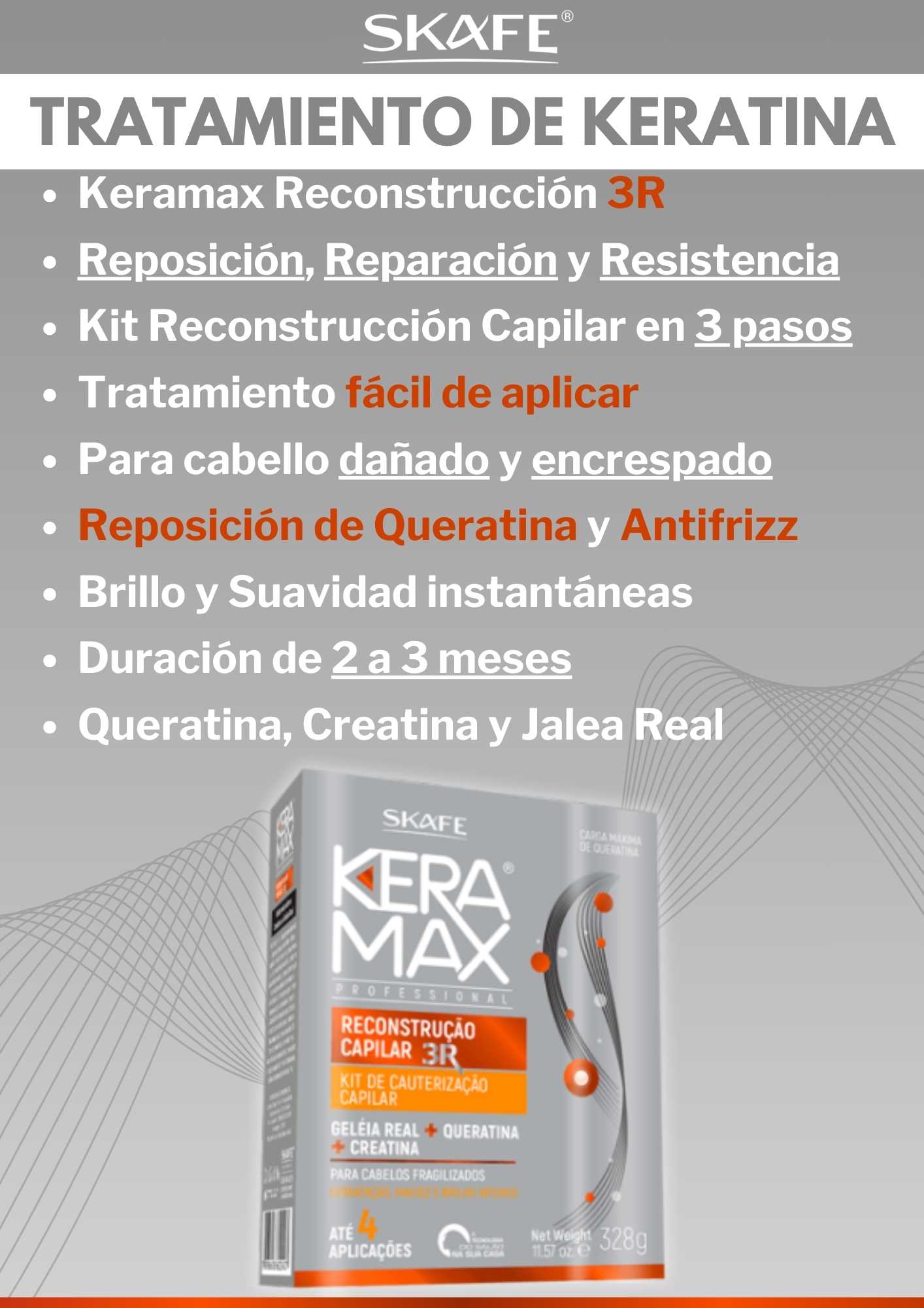 Kit Tratamiento de Keratina Skafe Keramax Reconstrucción